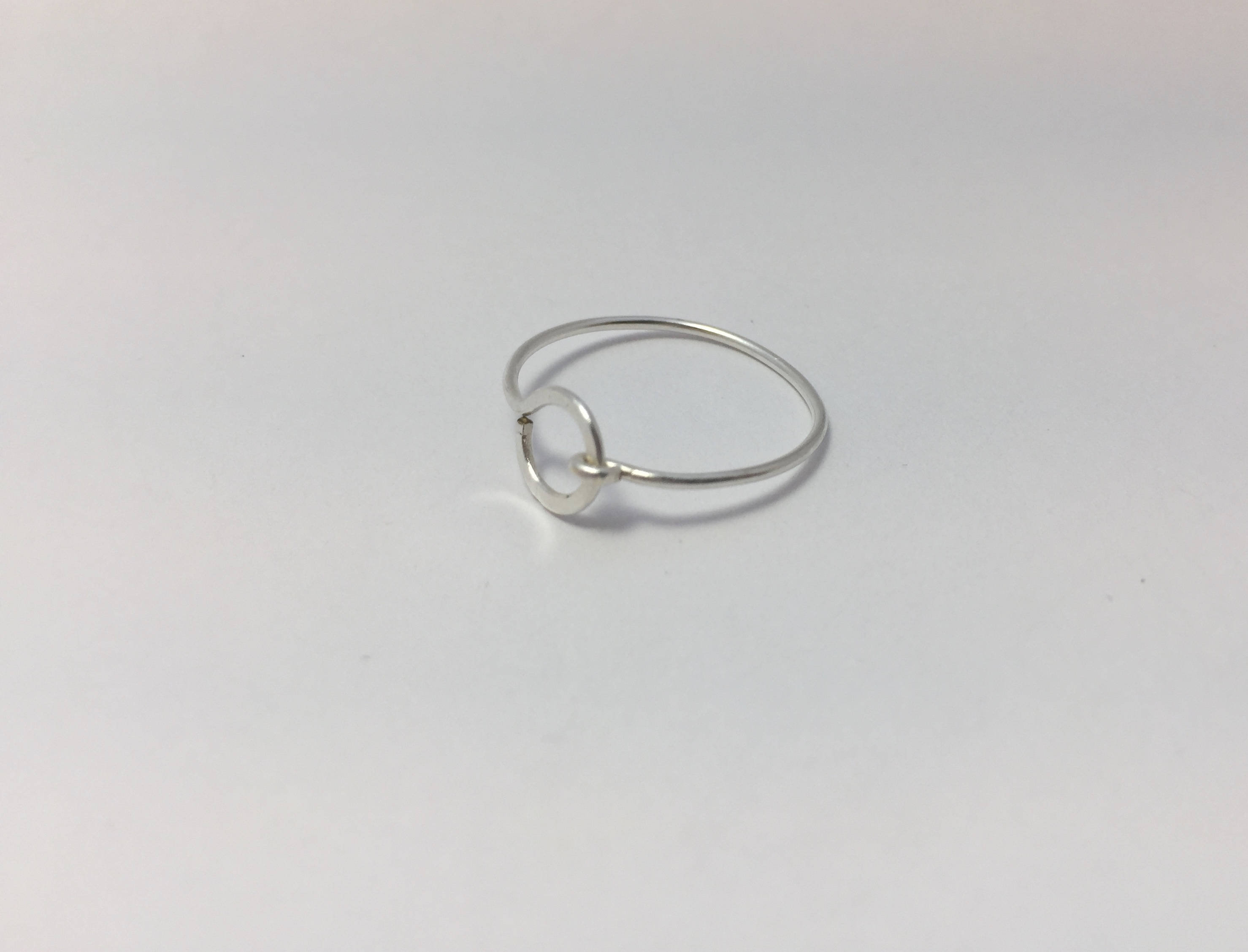 Sterling Silver Circle Ring, Minimalist Jewelry, Minimalist Ring, Geometric, Cut Out, Gift for Women, Handmade, 925 Sterling, Silver Ring