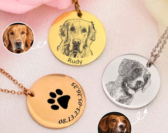 Pet Necklace Memorial Gifts, Dog Photo Pendant, Pet Lover Gifts, Dog Birthday Gift, Personalized Pet Photo Gifts, Dog Mom Gift