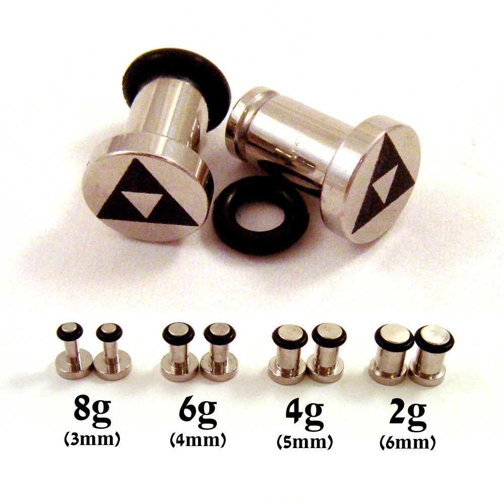 Ear Stretching Kit Black And white bodyjewellery 4G 4 Gauge 5mm Surgical wh...