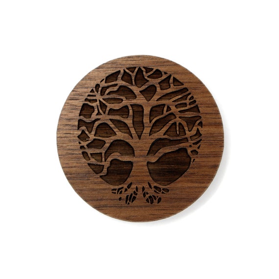 Tree of Life Sustainable Wooden Walnut Refrigerator Etsy