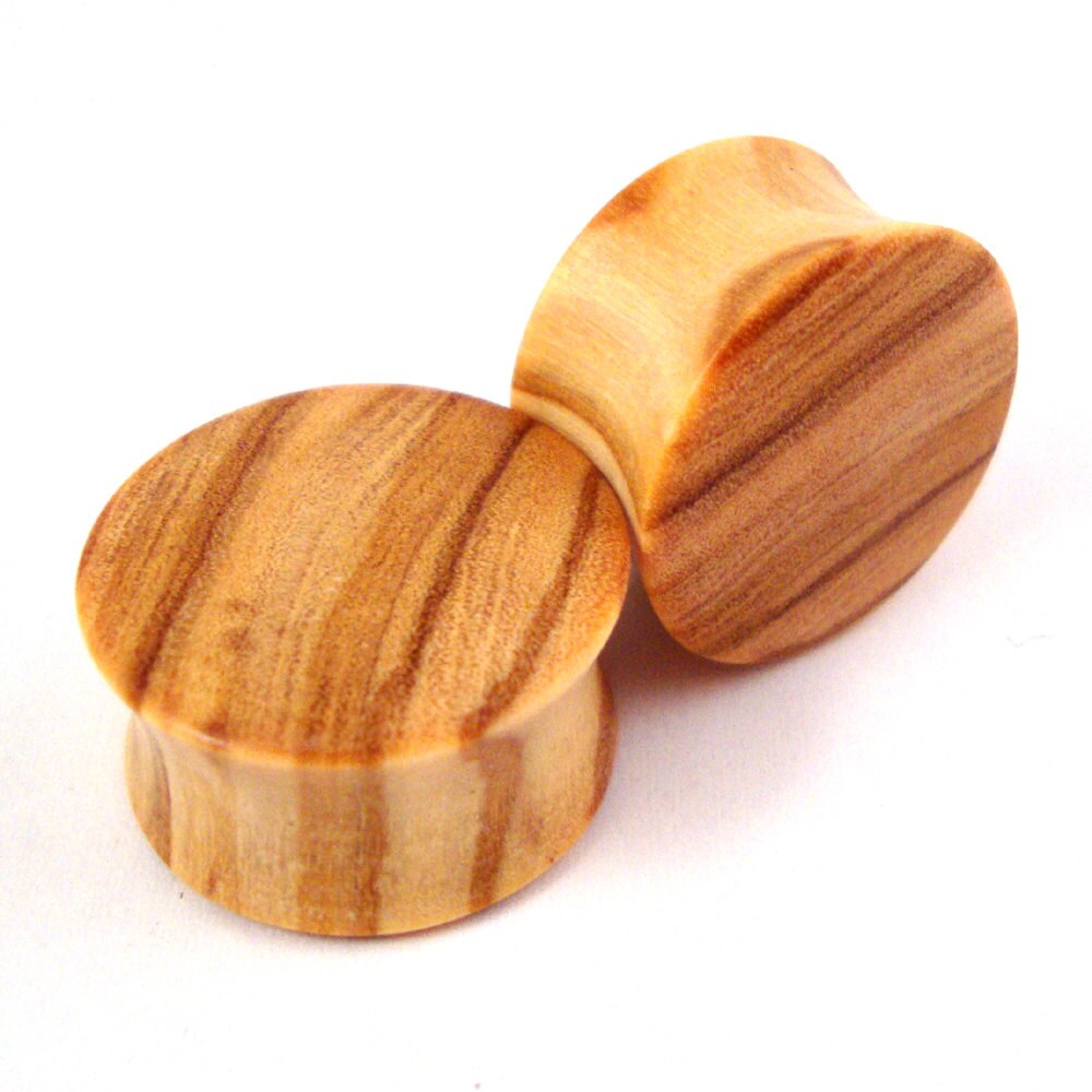Olivewood Wooden Plugs PAIR 7/8 22mm 1 Etsy