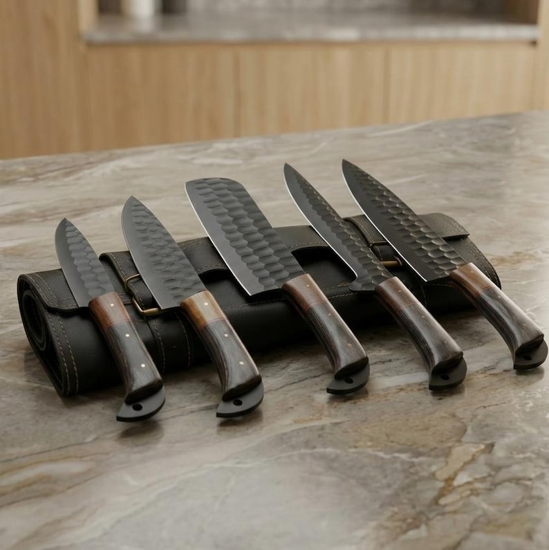 CHEF KNIFE Custom Handmade Damascus Steel Kitchen Knife Gift For Chefs, Mother Gift For Boyfriend Engraved Knife Anniversary Christmas Gift image 12