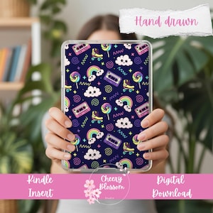 Summerween Ereader Insert Instant DL PNG | Halloween Summer Beach Vibe Digital Design | Ghost Watermelon Jack O Lantern Beach Party Decor