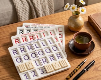 Mahjong Solo Practice Board - Portable Mahjong Trainer for Beginners & Pros, American Mahjong Learning Tool, Gift for Mahjong Lovers