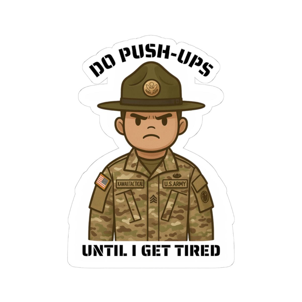 Army Drill Sergeant Sticker Funny Military Motivation Vinyl Decal for ...