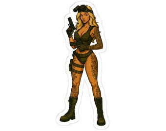 Tactical Blonde Sticker – Military Support, Laptop Decal, tactical gear
