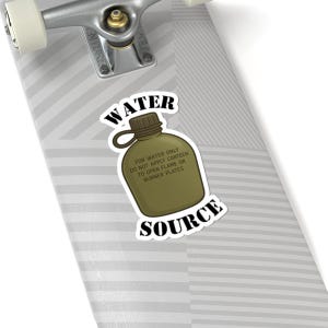 Army Canteen Water Source Vinyl Sticker - Motivational Military Decal ...