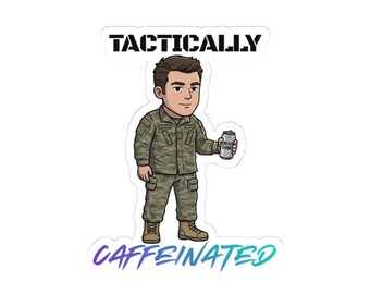 Tactically Caffeinated Sticker - Military Vinyl Decal
