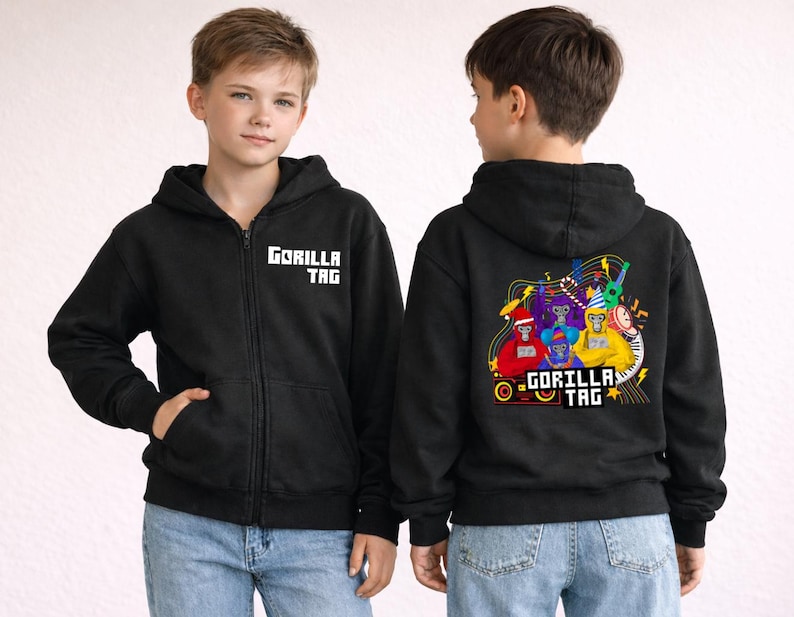 Gorilla Tag Youth Full Zip Hoodie imagem 1