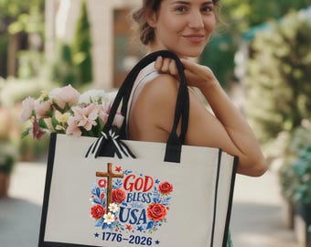 Usa 4th of July Tote Bag, America 2026 Bag