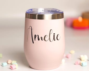Personalized thermal mug with name | Personalized gift for girlfriend | Engraved tumbler | Gift for women | Coffee mug with name