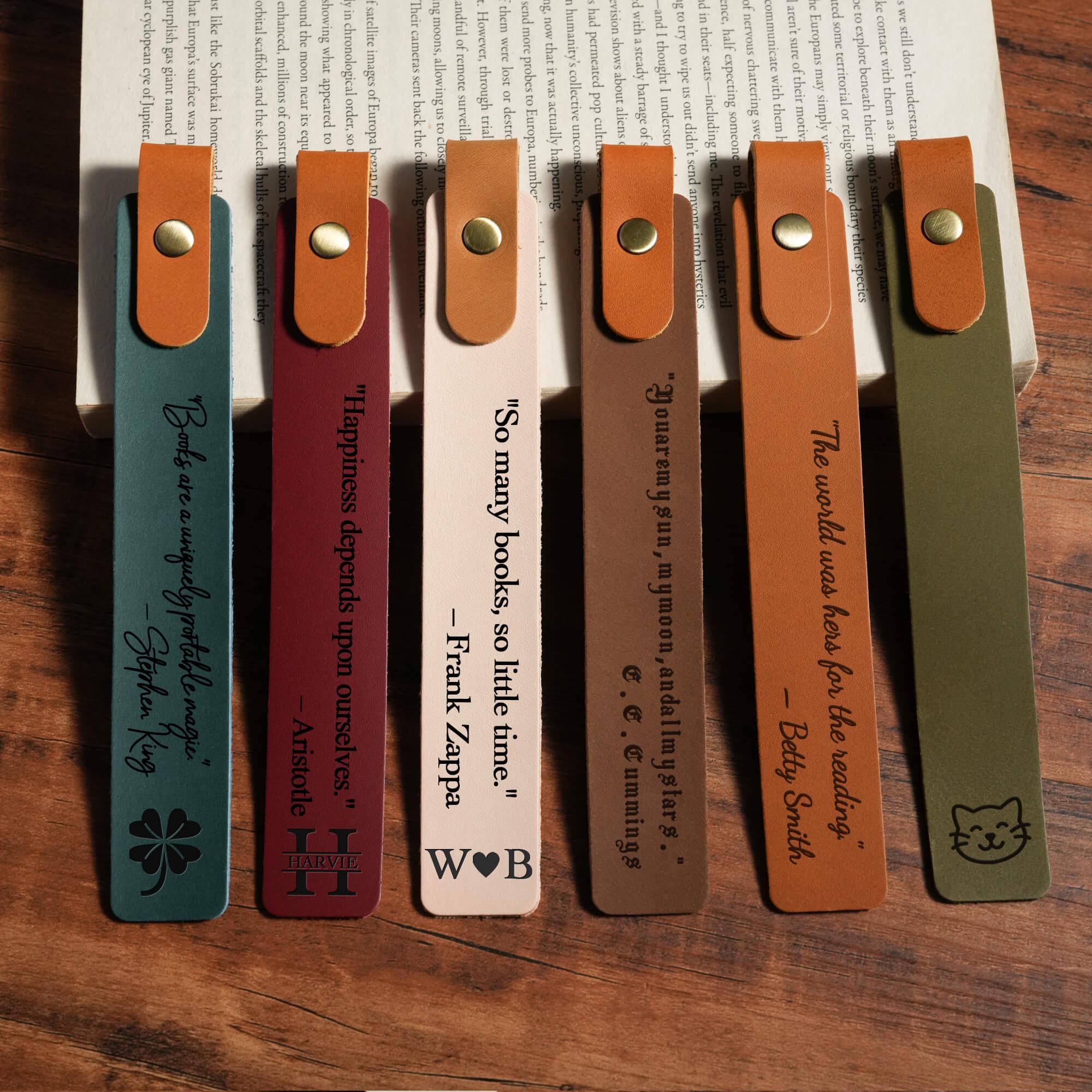 Set De 4 Marcapáginas De Cuero Magnéticos - Diseño Vintage Para Hombres Y Mujeres - Regalo Perfecto Para Lectoras/es