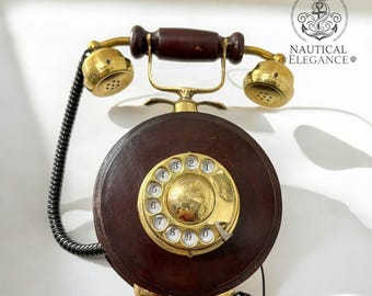 1930年代風の棚付き木製壁掛け電話 - Etsy 日本