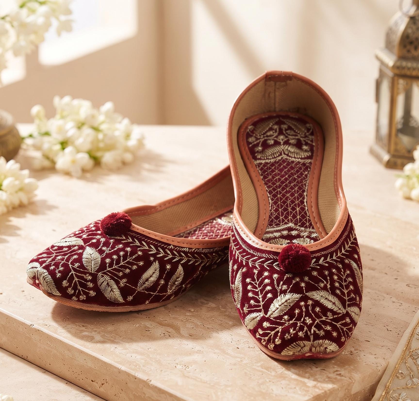 maroon and gold dress shoes Flat cotton poplin
