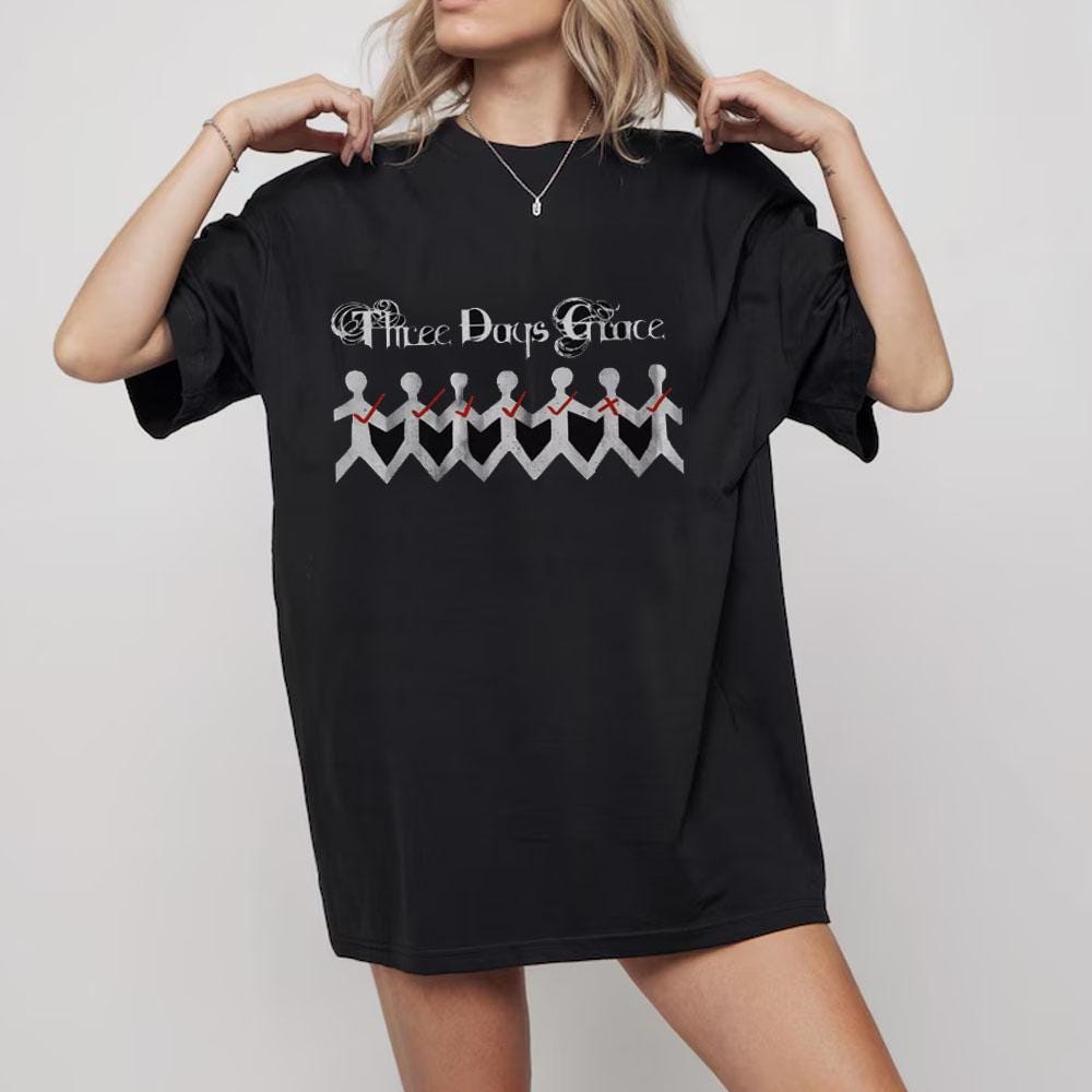 Three Days Grace グラフィックTシャツ ブラック Amazon.com: Three Music Days Grace Band One-X Men's Long