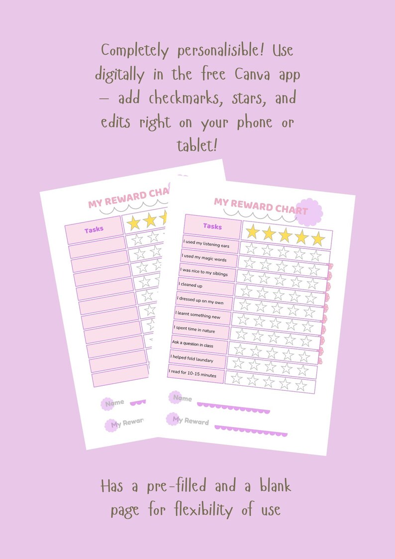 Star Coloring Kids Reward Chart | Printable Behavior Tracker (digital ...
