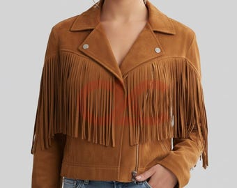 Vintage 70s Suede Fringe Jacket: Western Cowgirl Style