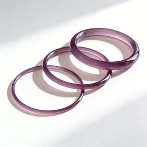 Lila Jade Armband Tunt Stapelbart Armband 4 mm 6 mm 8 mm Lavendel Glas Armband Minimalistiskt Elegant Armband Damsmycken Present till henne