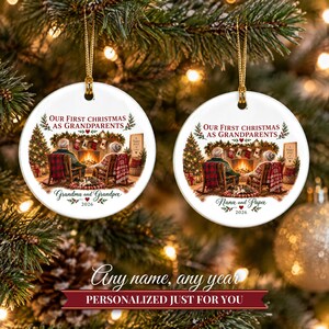 First Christmas as Grandparents Ornament 2026, New Grandparents Gift, Grandma and Grandpa Keepsake, First Grandchild Ornament image 9
