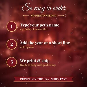 Adorno de Golden Retriever, Adorno navideño para perros con nombre, Regalo para amantes de los perros, Regalo para mamás de perros 2026, Recuerdo personalizado de cerámica para mascotas imagen 4