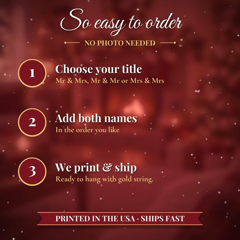 Adorno navideño "Nuestra primera Navidad como casados ​​2026", recuerdo personalizado para el Sr. y la Sra., regalo para recién casados, regalo de boda para la pareja, calcetines navideños. imagen 4