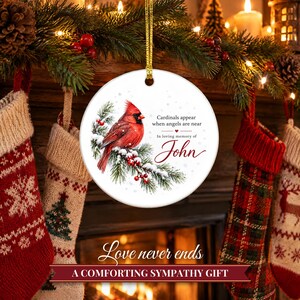 Cardinal Memorial Ornament, Cardinals Appear When Angels Are Near, In Loving Memory Christmas Keepsake, Sympathy Gift for Loss image 10