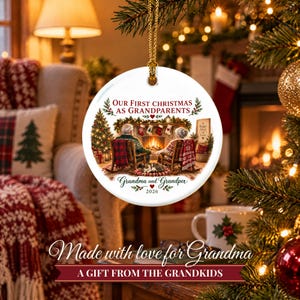 First Christmas as Grandparents Ornament 2026, New Grandparents Gift, Grandma and Grandpa Keepsake, First Grandchild Ornament image 6