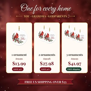 Cardinal Memorial Ornament, Cardinals Appear When Angels Are Near, In Loving Memory Christmas Keepsake, Sympathy Gift for Loss image 7