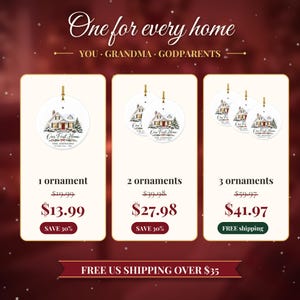 New Home Ornament 2026, Our First Home Christmas Ornament with Family Name, Housewarming Gift, Realtor Closing Gift image 7