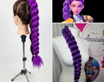 Rumi K-POP Demon Hunters Inspired Hair braid - Purple Braid