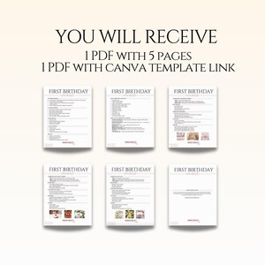 Baby First Birthday Party Checklist