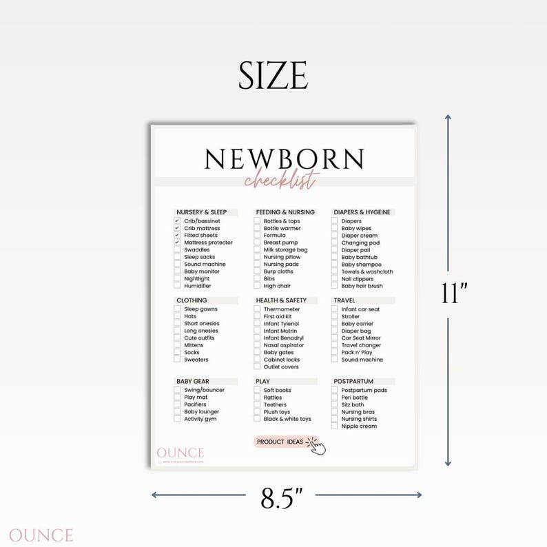 New Mother Guide.pdf Printable Newborn Checklist PDF Download Hospital Bag Maternity Tracker ...
