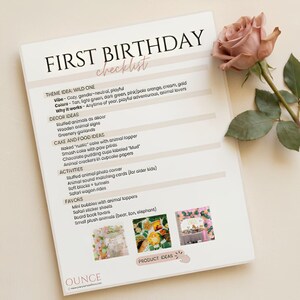 First Birthday Party Planning Checklist