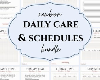 Baby Tracker Printable Nursery Organizer for Newborn Care Log Daily Routine Tracker PDF Feeding Schedule for Baby Sleep Tracker Tummy Time