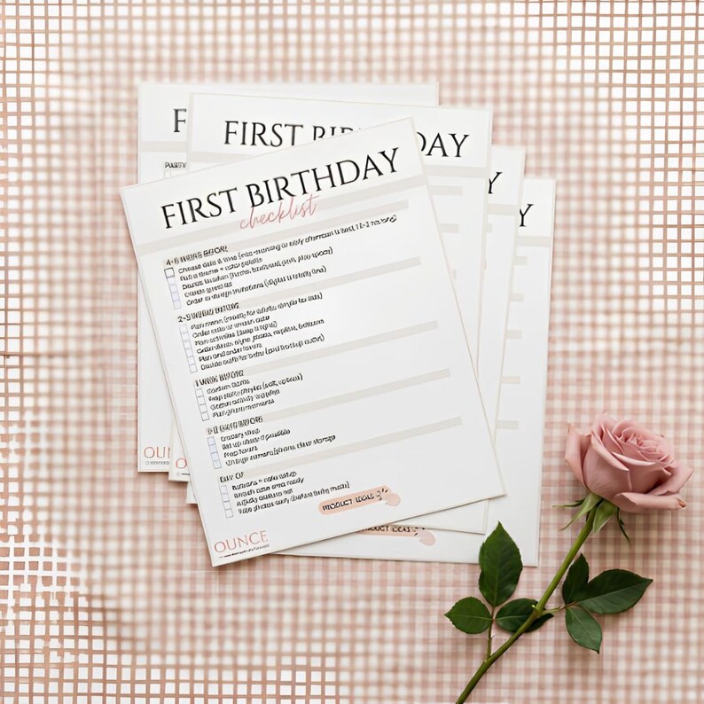 Birthday Party Checklist Timeline