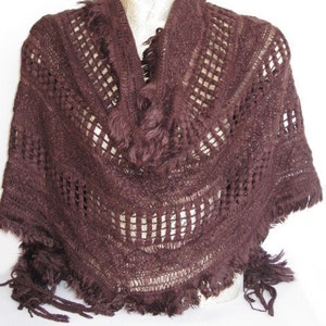 Brown Scarf Or Shawl For Woman, For Gift, Winter Trends, Neckwarmer