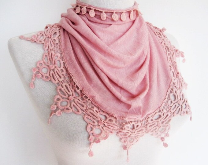 Pretty Pink Floral 100% Cotton Scarf