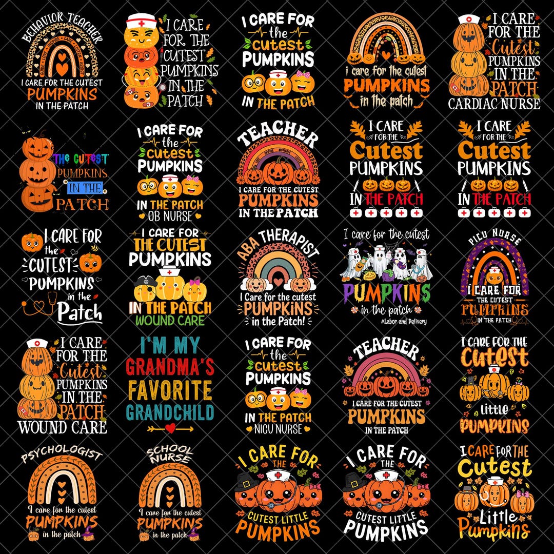 I Care for the Cutest Pumpkins in the Patch PNG, Fall Halloween Teacher ...