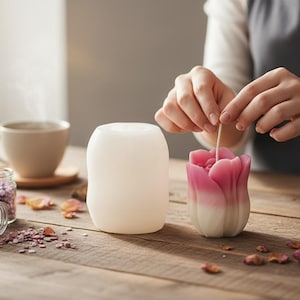 DIY Tulip Flower Silicone Mould – Candle Resin Plaster Baking Tool