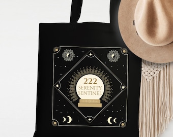222 Angel Number Tote,  Serenity Sentinel Hobo Bag, Destiny Number Gifts
