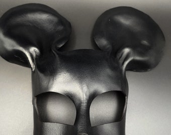 Minnie Cosplay Mask. Leather mask. mouse mask