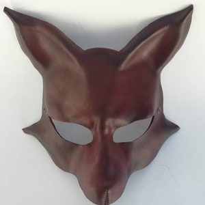 Fox mask. Wolf mask. Leather mask