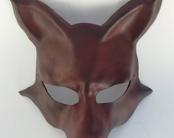 Fox mask. Wolf mask. Leather mask