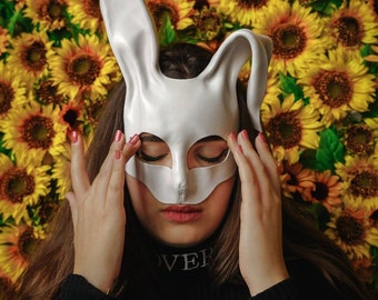 White Rabbit Mask | Etsy