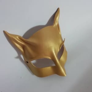 Golden Catwoman Mask. Leather Mask