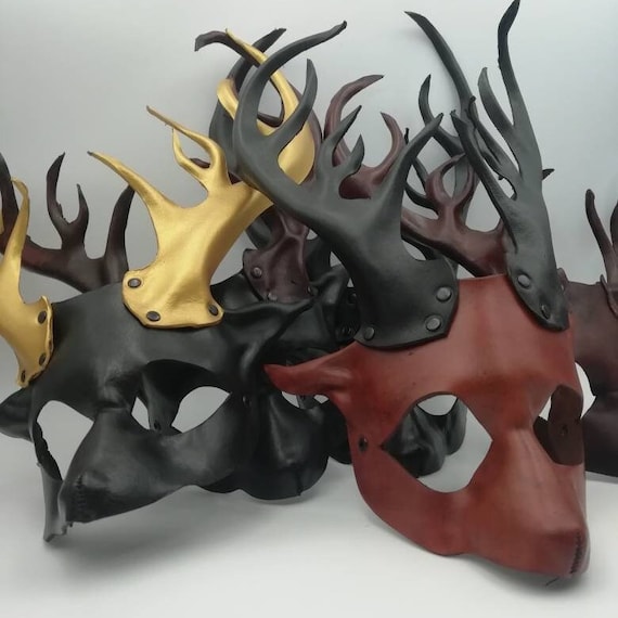 Deer Mask. Leather Mask - Etsy