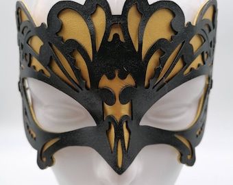 Leather mask. Masquerade mask. Venetian style