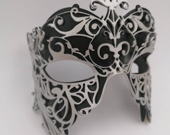 Openwork leather mask. Royal mask. Eye mask
