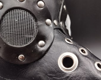 Plague doctor mask. Leather mask.