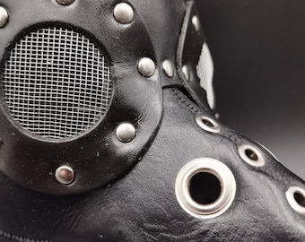 Plague doctor mask. Leather mask.